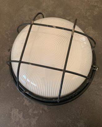 Plafoniera da esterno  in vetro e metallo