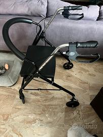 Deambulatore per anziani da esterni + cestino