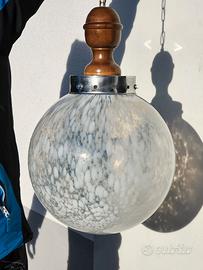 Lampadario d’epoca in vetro soffiato primi ‘900