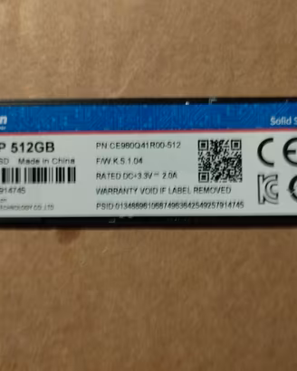 HD SSD M.2. 512 GB NVME 2280