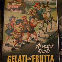 Locandina cartone gelati alla frutta