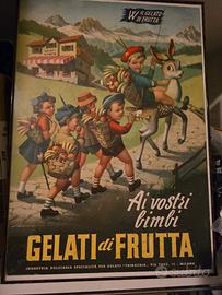 Locandina cartone gelati alla frutta