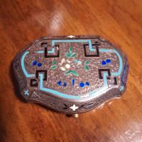 antica scatola argento e smalti