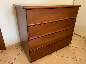 Cassettiera - Comò in legno noce