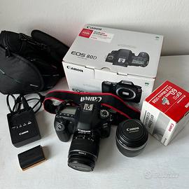Canon Eos80D + 2 obiettivi