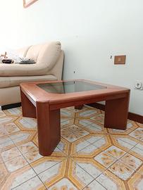 Tavolino da salotto legno e vetro