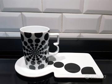 Tazza e piattino design A Fontebasso 1760 optical