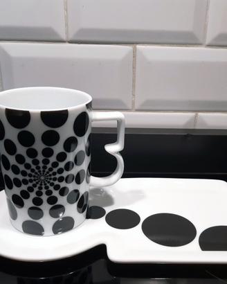 Tazza e piattino design A Fontebasso 1760 optical