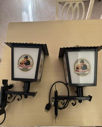 Lampade vintage birra Moretti da pub
