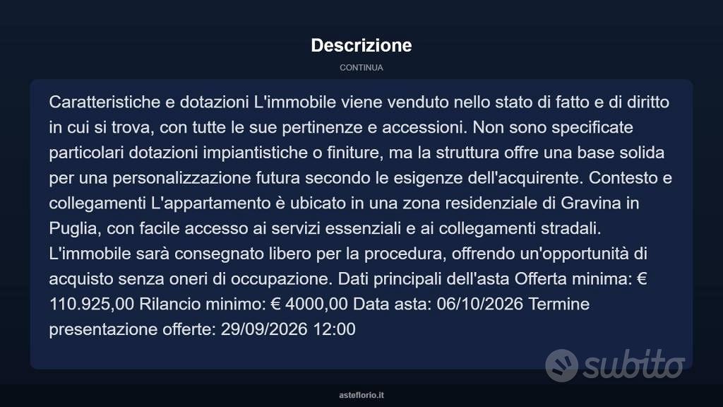 Appartamento – Gravina in Puglia, Bari - Vista 4