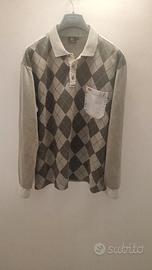 MAGLIA DI COTONE POLO A ROMBI