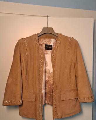 Giacca donna in camoscio Flo & Clo - Made in Italy