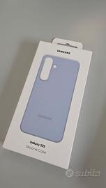 Cover silicone originale Samsung S25 azzurra
