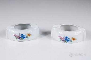 Coppia portacenere porcellana anni ’20 Bollate