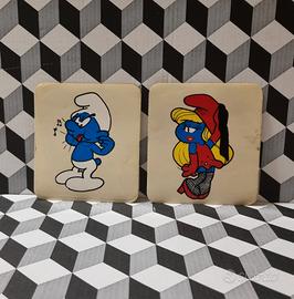 I Puffi Lotto Stickers Vintage