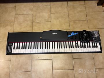 VEVOR Pianoforte Digitale, 88 Tasti Pesati