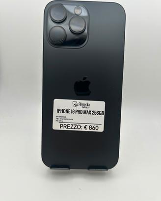 iPhone 16 Pro Max 256GB nero usato garanzia 