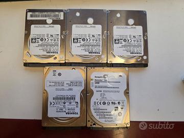 Lotto 5 HDD SATA 2,5 320GB Toshiba Seagate