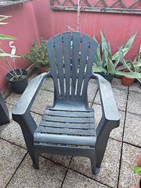  poltrone da giardino in plastica