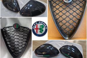 Alfa Romeo Giulia Stelvio calotte griglia carbonio