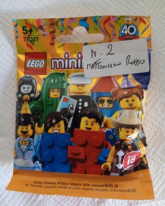 minifigure lego serie 18  red brick suit guy