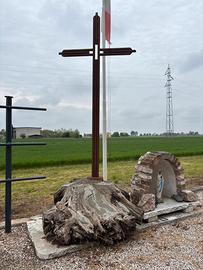 Scultura in legno e ferro