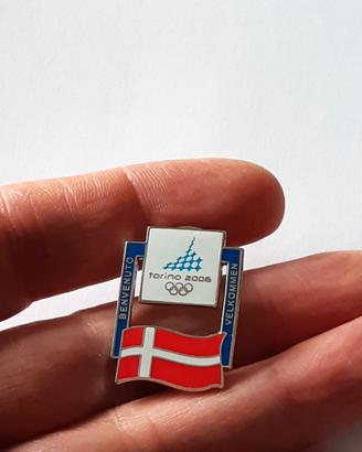 Pin Olimpiadi Torino 2006 Trofé Danimarca Denmark