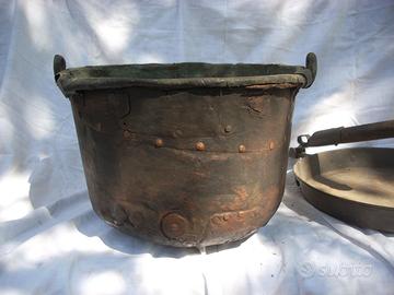 Paiolo in rame anni 40 senza manico