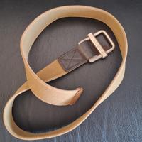 Cinta uomo in pelle e tessuto