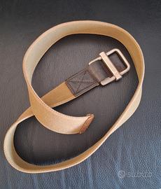 Cinta uomo in pelle e tessuto
