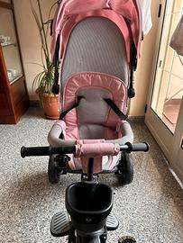 Triciclo passeggino rosa