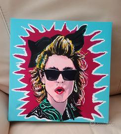 Quadro olio su tela Who's that girl 