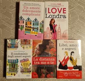 5 libri, copertina rigida, collana Romanzo