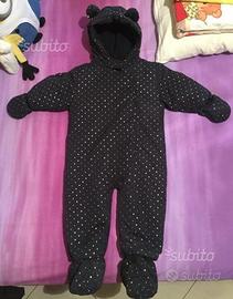 Tuta intera invernale neonata bambina 18 mesi