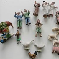 🐓 Gruppo misto da presepe artigianale