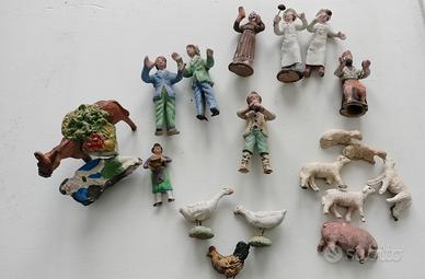 🐓 Gruppo misto da presepe artigianale