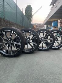4 cerchi diamantati originali Audi + gomme