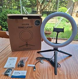 Victsing 10" LED Ring Light with Adjustable Tripod