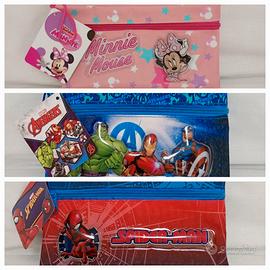 Astuccio 3 Scomparti in 1 con Cerniera Personaggi