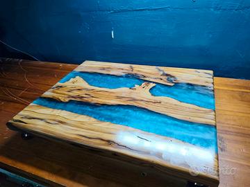 BASE  PER  ELETTRONICHE  LEGNO E RESINA