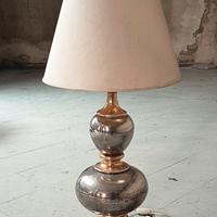 Lampada Art Déco in terracotta,oro e argento