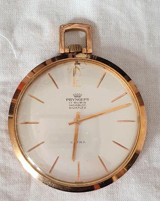 Pryngeps Extra nivaflex, orologio da tasca oro.