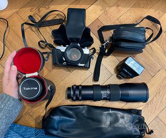 Minolta SRT303 con obiettivi Tokina