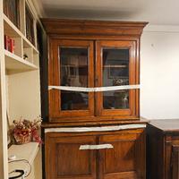 ANTICA CREDENZA CON ALZATA EPOCA 800