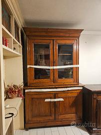 ANTICA CREDENZA CON ALZATA EPOCA 800