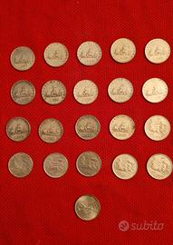 500 Lire argento 21 Monete Circolate. 1 DANTE 14 C