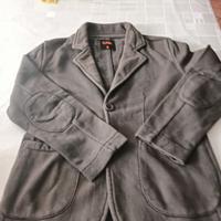 giacchina in felpa di cotone  verde militare