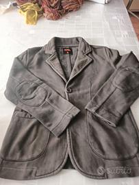 giacchina in felpa di cotone  verde militare