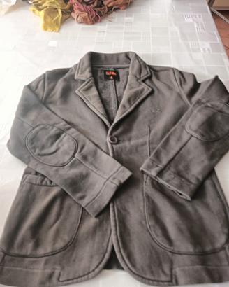 giacchina in felpa di cotone  verde militare