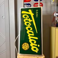 Insegna Totocalcio 1X2 bifacciale luminosa Vintage